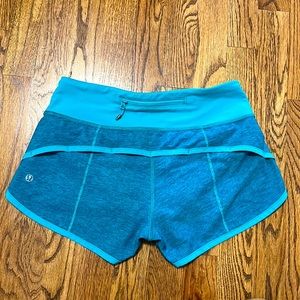 lululemon teal speed ups size 0
